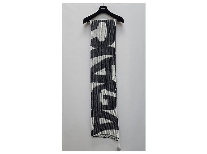 Balenciaga Sciarpa in lana con logo stampato Multicolore - vista 6