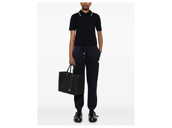 Moncler Pantalones de chándal de algodón con logo Negro - vista 3