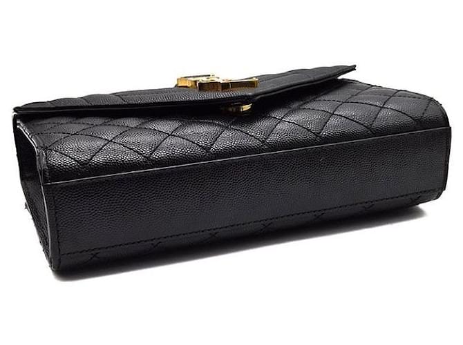 Saint Laurent Borsa a tracolla con catena Monogram Envelope Small Nero - vista 7