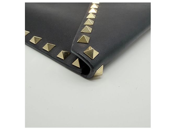 Valentino Clutch Rockstud Envelope Flap Black Nero - vista 8