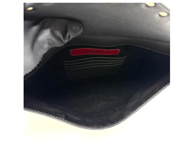 Valentino Clutch Rockstud Envelope Flap Black Nero - vista 9