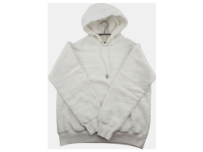 Dior Moletom com capuz em jacquard de moletom Oblique Branco - vista 3