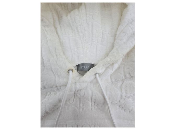 Dior Moletom com capuz em jacquard de moletom Oblique Branco - vista 5
