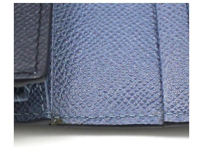 Tod's Portafoglio lungo con patta in pelle blu navy e argento - vista 4