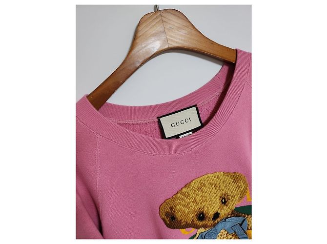 Gucci Rosa Sweatshirt mit Teddybär-Stickerei XS Pink - Ansicht 2