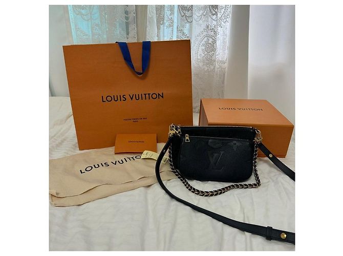 Louis Vuitton Anprint Multi Pouch Accessories Borsa a tracolla Nero - vista 2
