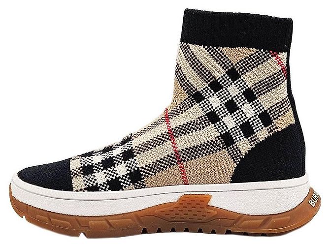 Burberry Sneaker in denim a quadri per bambini Multicolore - vista 6