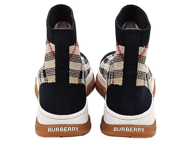 Burberry Sneaker in denim a quadri per bambini Multicolore - vista 8