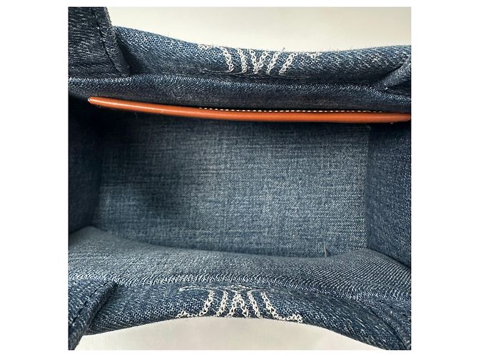 Céline Small Cabas Triomphe Denim Tote Bag - vista 8
