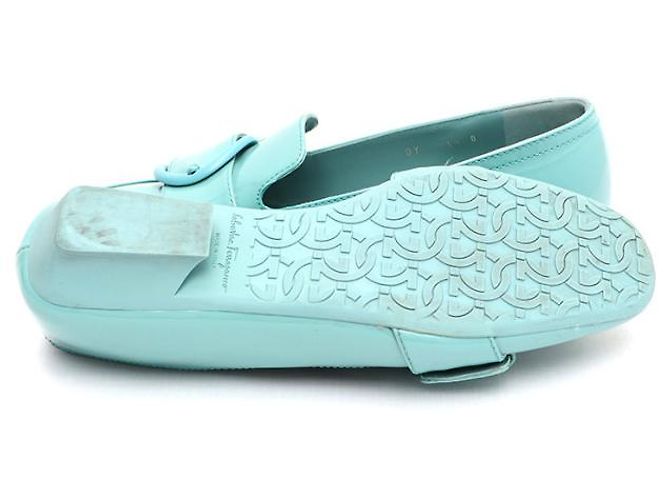 Salvatore Ferragamo Décolleté e mocassini BONNIE Mint Patent Ferragamo Verde - vista 11