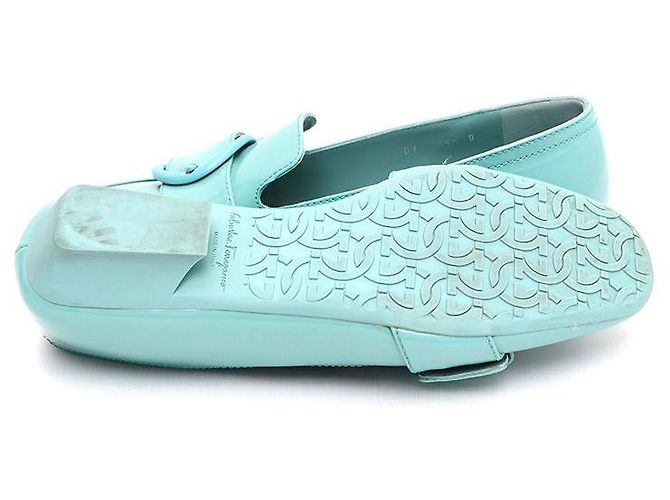 Salvatore Ferragamo Décolleté e mocassini BONNIE Mint Patent Ferragamo Verde - vista 4