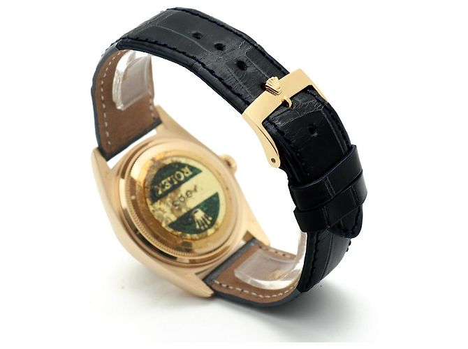 Rolex Vintage Day-Date Leather Watch for Men Golden - view 14