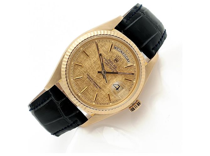 Rolex Vintage Day-Date Leather Watch for Men Golden - view 21