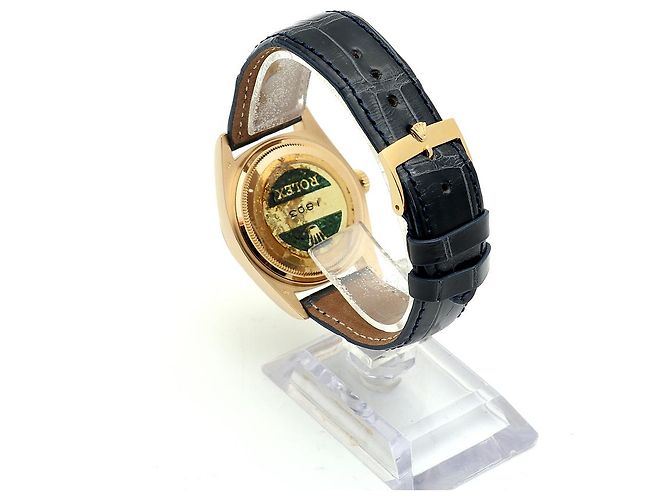 Rolex Vintage Day-Date Leather Watch for Men Golden - view 3
