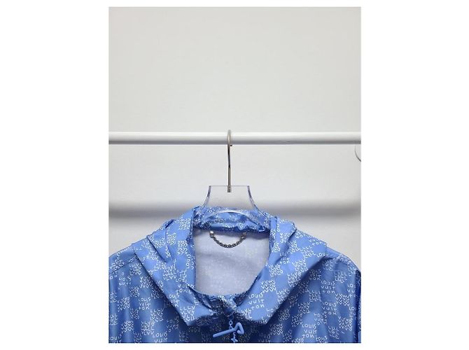 Louis Vuitton Windbreaker Black Shadow Damier Spread Blu - vista 2