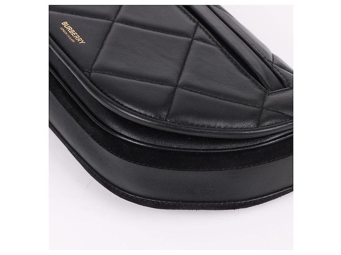 Burberry Piccola borsa a tracolla Olympia trapuntata nera Nero - vista 10