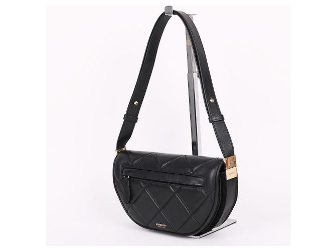 Burberry Piccola borsa a tracolla Olympia trapuntata nera Nero - vista 3