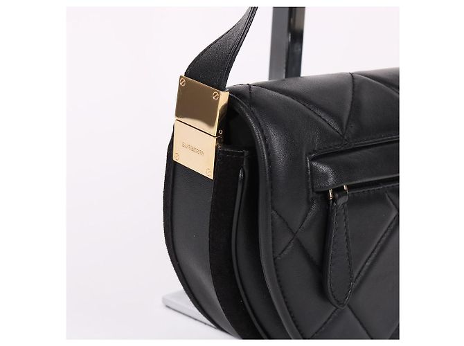 Burberry Piccola borsa a tracolla Olympia trapuntata nera Nero - vista 5
