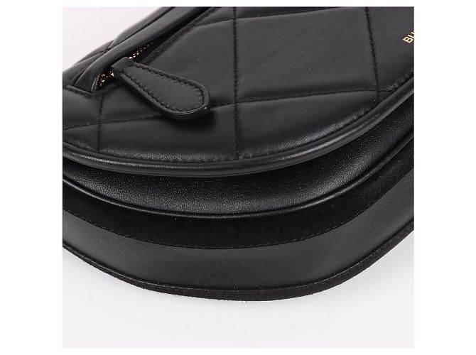 Burberry Piccola borsa a tracolla Olympia trapuntata nera Nero - vista 9