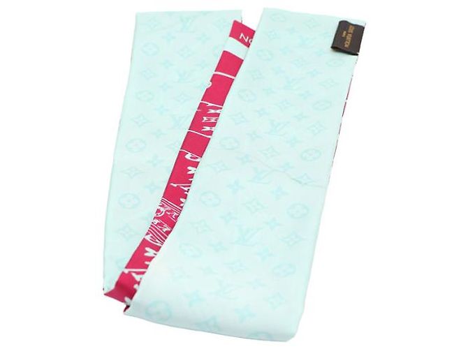 Louis Vuitton Monogram Confidential Bandeau Seidentuch Blau - Ansicht 10