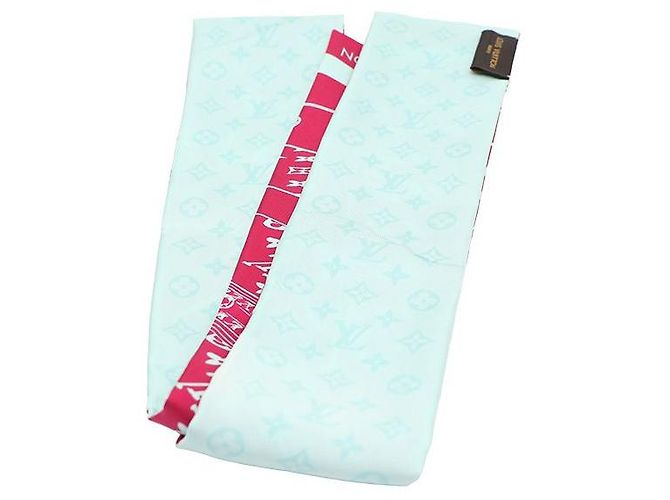 Louis Vuitton Monogram Confidential Bandeau Seidentuch Blau - Ansicht 5