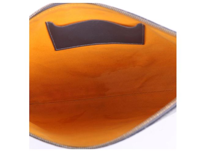 Goyard Clutch Sena MM Medium Speciale Grigia Marrone - vista 10