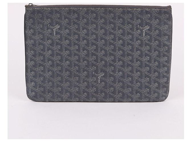 Goyard Clutch Sena MM Medium Speciale Grigia Marrone - vista 2