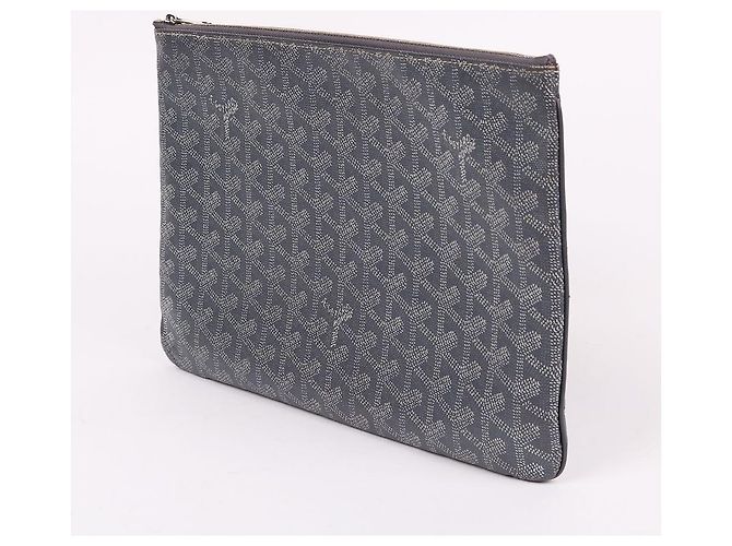 Goyard Clutch Sena MM Medium Speciale Grigia Marrone - vista 4