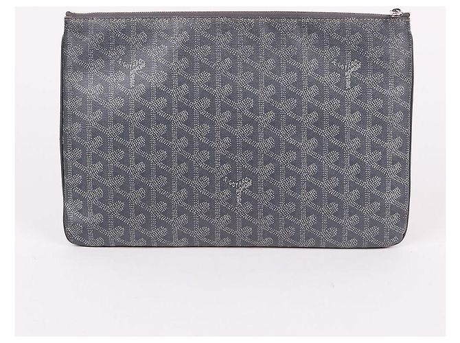 Goyard Clutch Sena MM Medium Speciale Grigia Marrone - vista 5