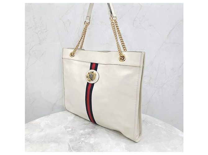Gucci Borsa Tote in pelle Three Stripes Tiger Raja - vista 2