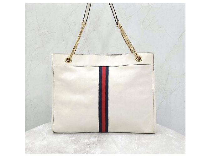 Gucci Borsa Tote in pelle Three Stripes Tiger Raja - vista 3