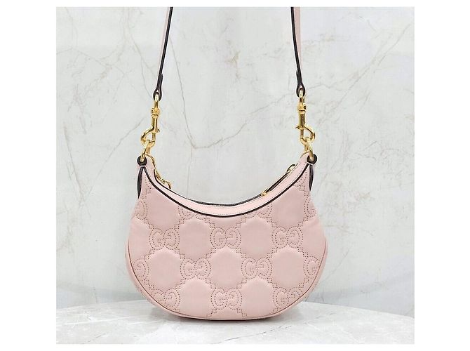 Gucci Mini borsa a catena trapuntata GG Light Pink GG Rosa - vista 3