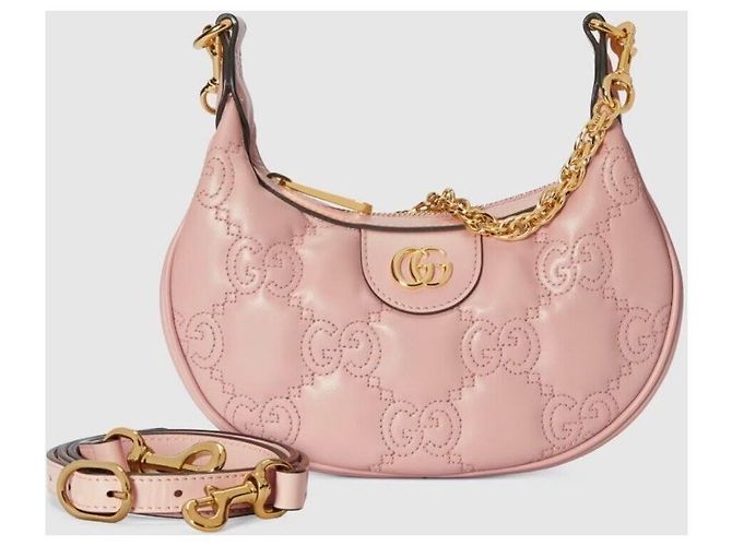 Gucci Mini borsa a catena trapuntata GG Light Pink GG Rosa - vista 9