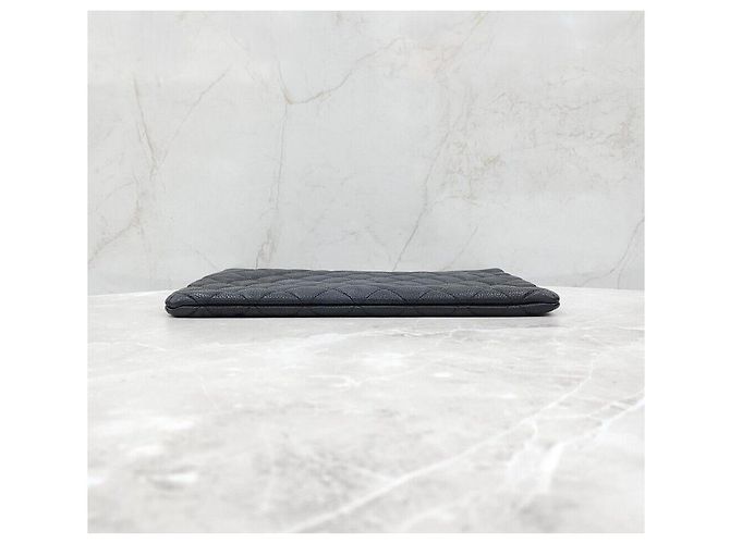 Chanel Clutch Classic Caviar New Medium Black Silver Series - vista 5