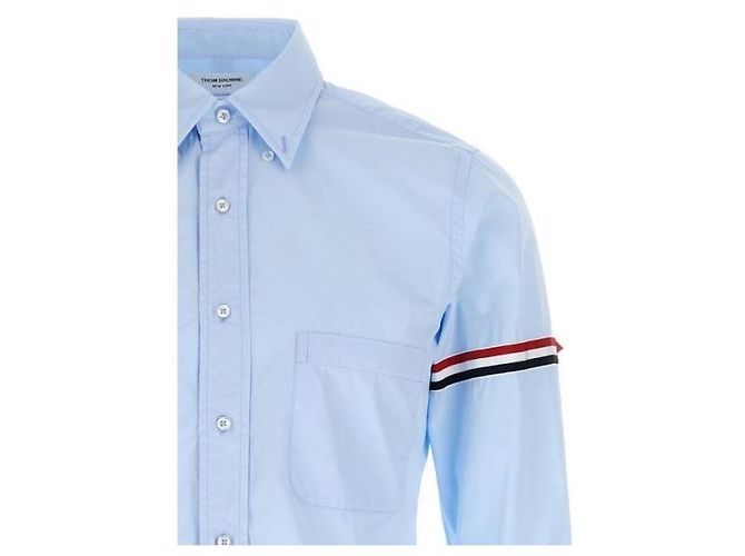 Thom Browne Camisa clásica de popelina de algodón con brazalete - vista 5