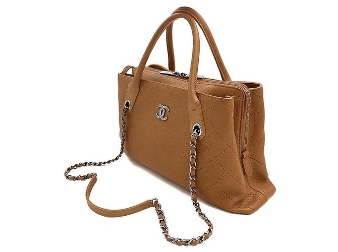Chanel Borsa a tracolla con catena Caviar Season Marrone - vista 2