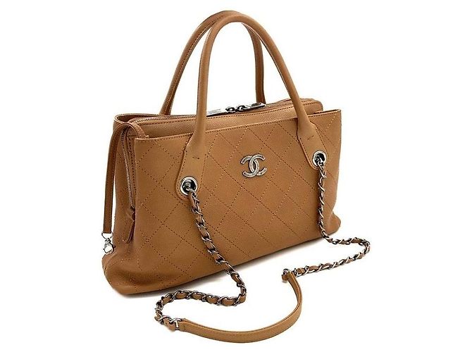 Chanel Borsa a tracolla con catena Caviar Season Marrone - vista 3