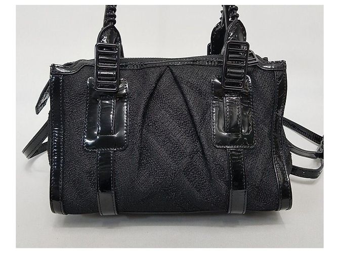 Burberry Schwarze Karomuster Tote Shoulder Bag - Ansicht 2