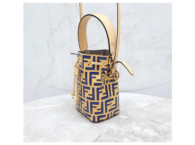 Fendi Borsa a secchiello in pelle ff FF Montrejo - vista 2