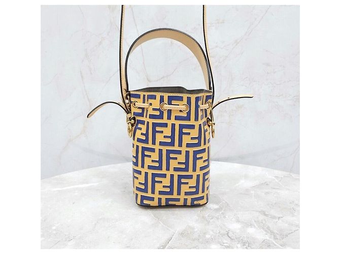 Fendi Borsa a secchiello in pelle ff FF Montrejo - vista 3