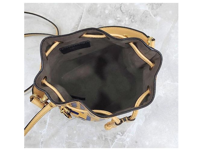 Fendi Borsa a secchiello in pelle ff FF Montrejo - vista 6