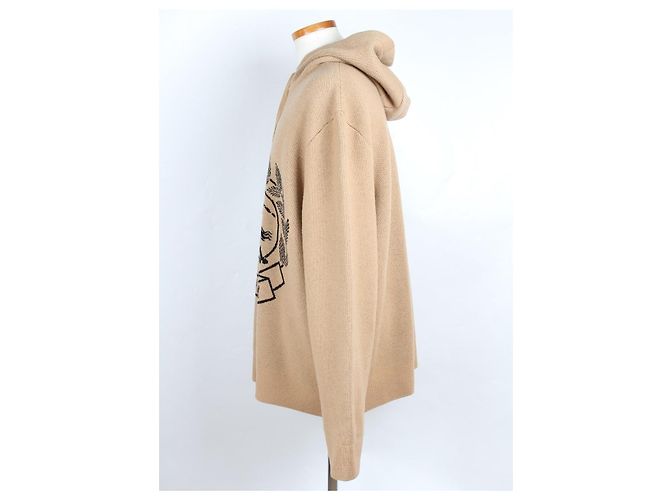 Burberry Kapuzenpullover aus Strick Laurel Logo Camel XL Braun - Ansicht 3