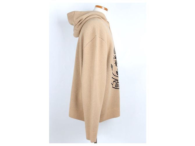 Burberry Kapuzenpullover aus Strick Laurel Logo Camel XL Braun - Ansicht 5