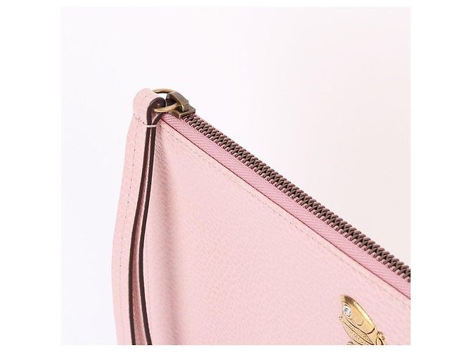 Gucci Clutch a farfalla in pelle rosa - vista 4