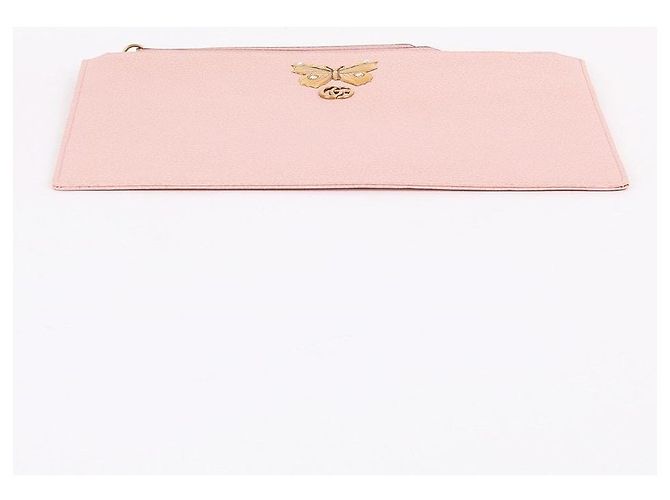 Gucci Clutch a farfalla in pelle rosa - vista 6