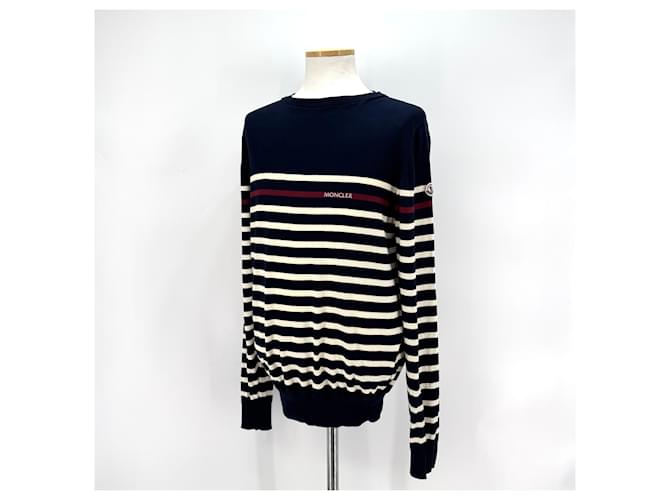 Moncler Gestreickter Strick in Navy Blau - Ansicht 7
