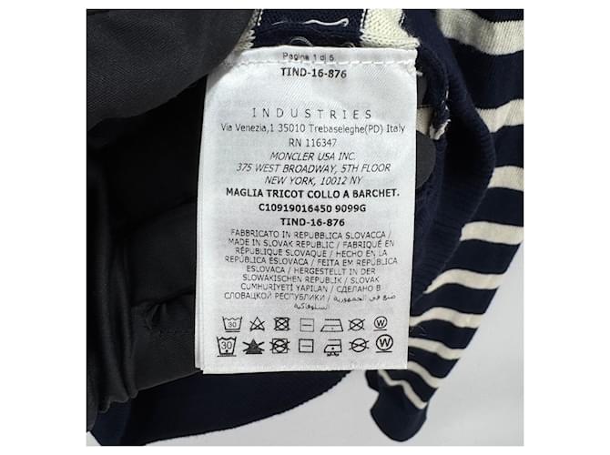 Moncler Gestreickter Strick in Navy Blau - Ansicht 8