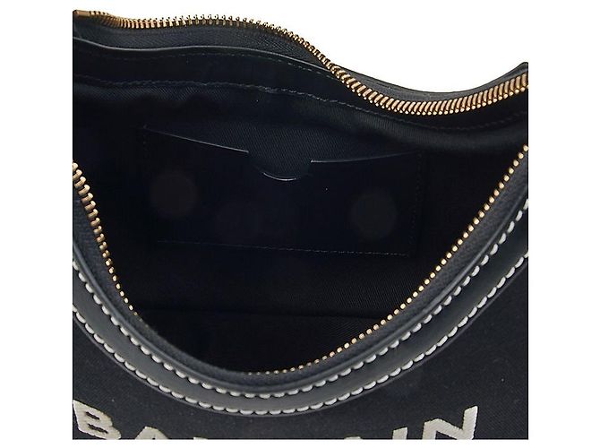 Balmain Borsa a tracolla in tela B-ami da donna TCMS GFE Nero - vista 10