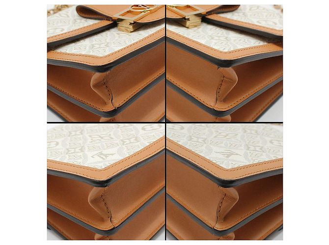 Louis Vuitton Borsa a tracolla e crossbody Dauphine MM in jacquard monogram Marrone - vista 11