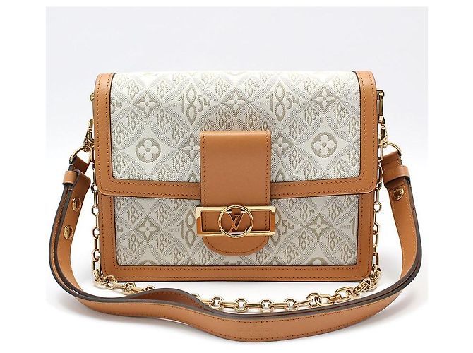 Louis Vuitton Borsa a tracolla e crossbody Dauphine MM in jacquard monogram Marrone - vista 2